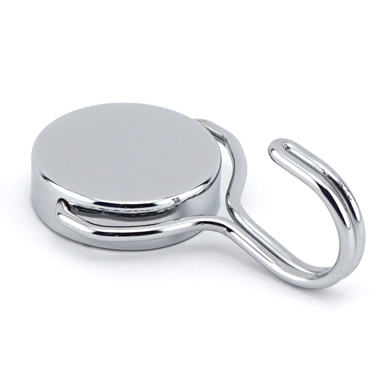 Magnet Source .5 in. L X 1.5 in. W Silver Magnetic Hook 65 lb. pull