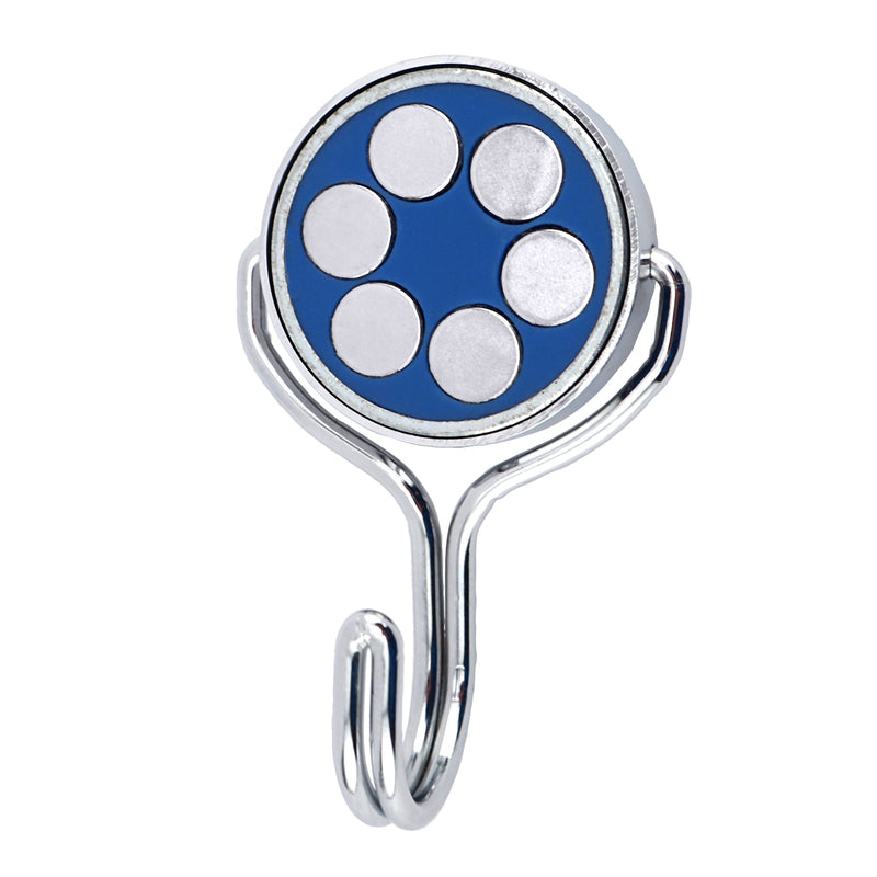 Magnet Source .5 in. L X 1.5 in. W Silver Magnetic Hook 65 lb. pull