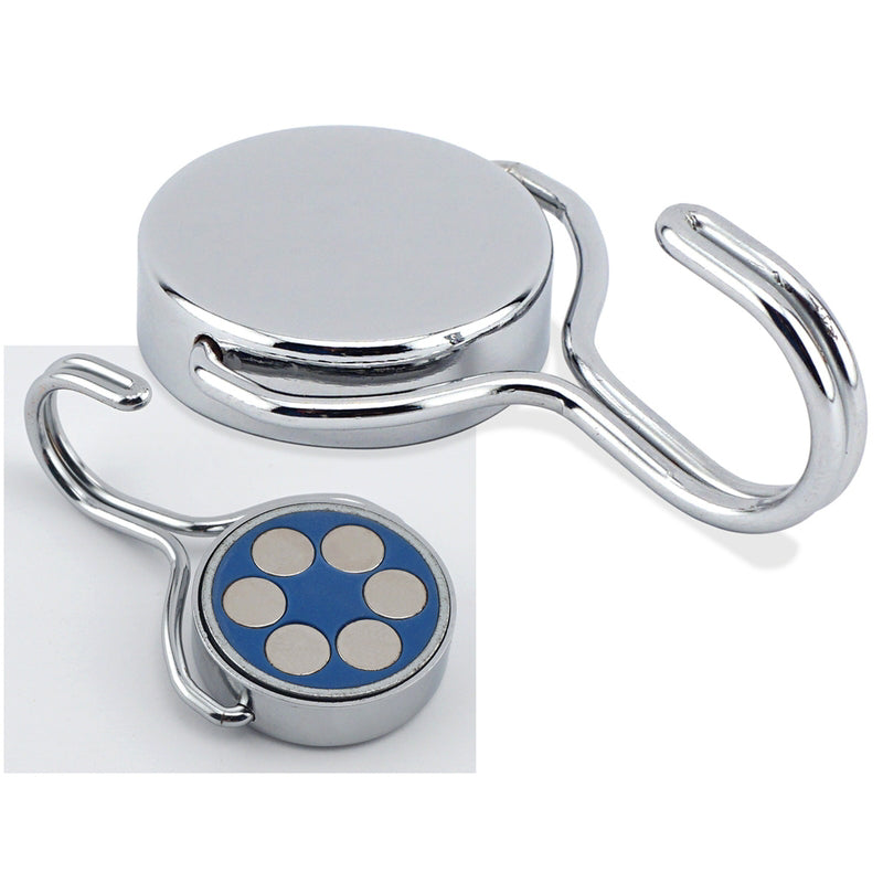 Magnet Source .5 in. L X 1.5 in. W Silver Magnetic Hook 65 lb. pull