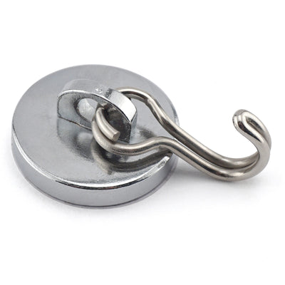 Magnet Source .225 in. L X 1.125 in. W Silver Magnetic Hook 40 lb. pull
