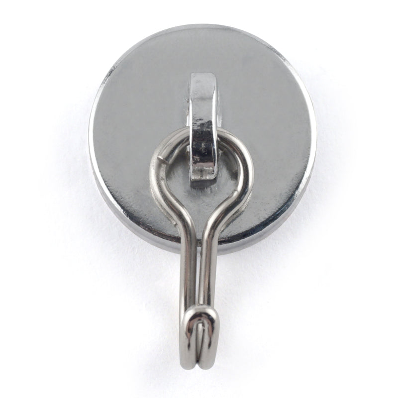 Magnet Source .225 in. L X 1.125 in. W Silver Magnetic Hook 40 lb. pull