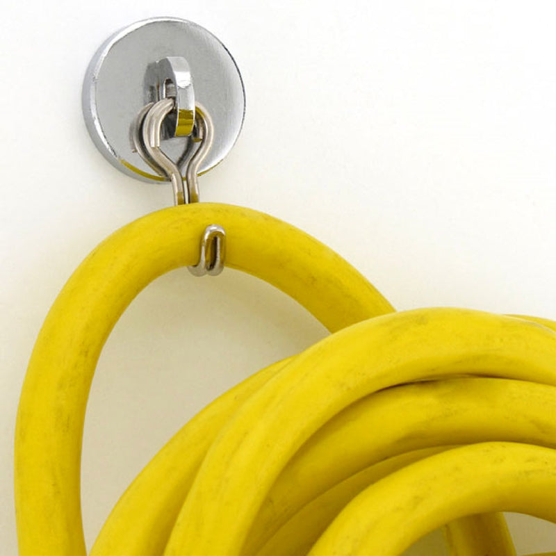 Magnet Source .225 in. L X 1.125 in. W Silver Magnetic Hook 40 lb. pull