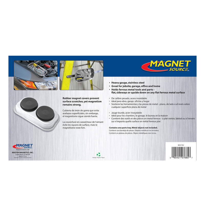 Magnet Source 9.5 in. L X 5.5 in. W Silver Magnetic Tray
