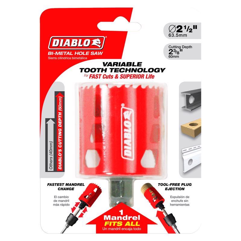 Diablo Snap-Lock Plus 2-1/2 in. Bi-Metal 2-3/8 in. L Hole Saw
