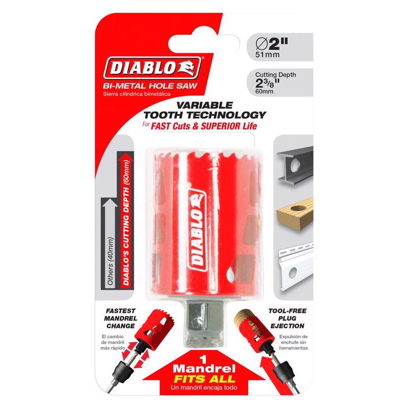 Diablo Snap-Lock Plus 2 in. Bi-Metal 2-3/8 in. L Hole Saw