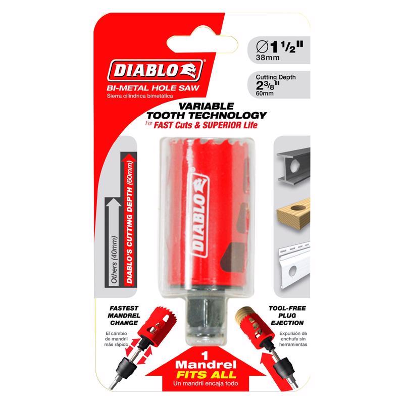Diablo Snap-Lock Plus 1-1/2 in. Bi-Metal 2-3/8 in. L Hole Saw