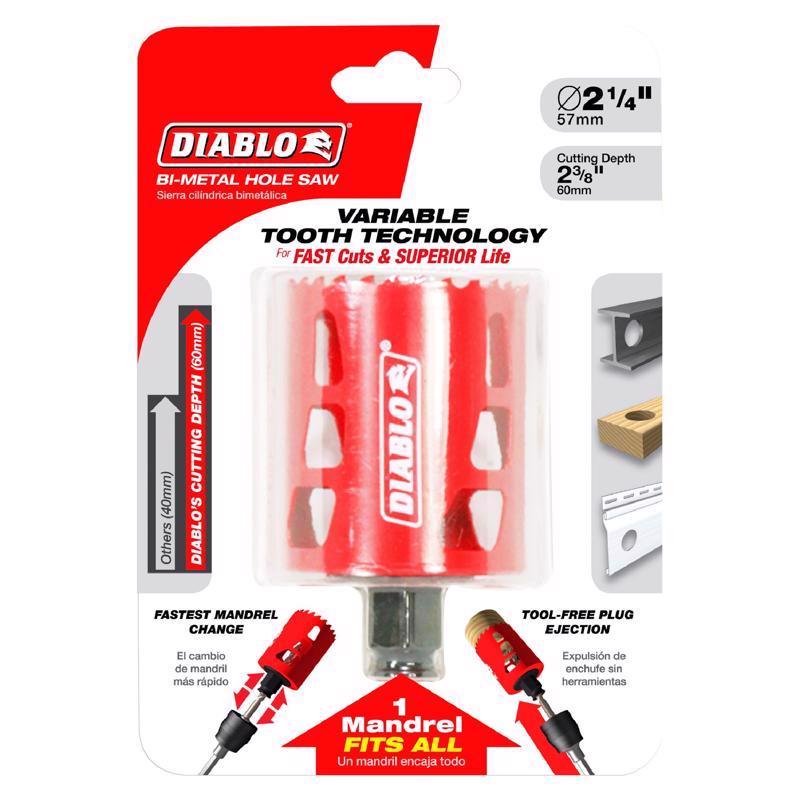 Diablo Snap-Lock Plus 2-1/4 in. Bi-Metal 2-3/8 in. L Hole Saw