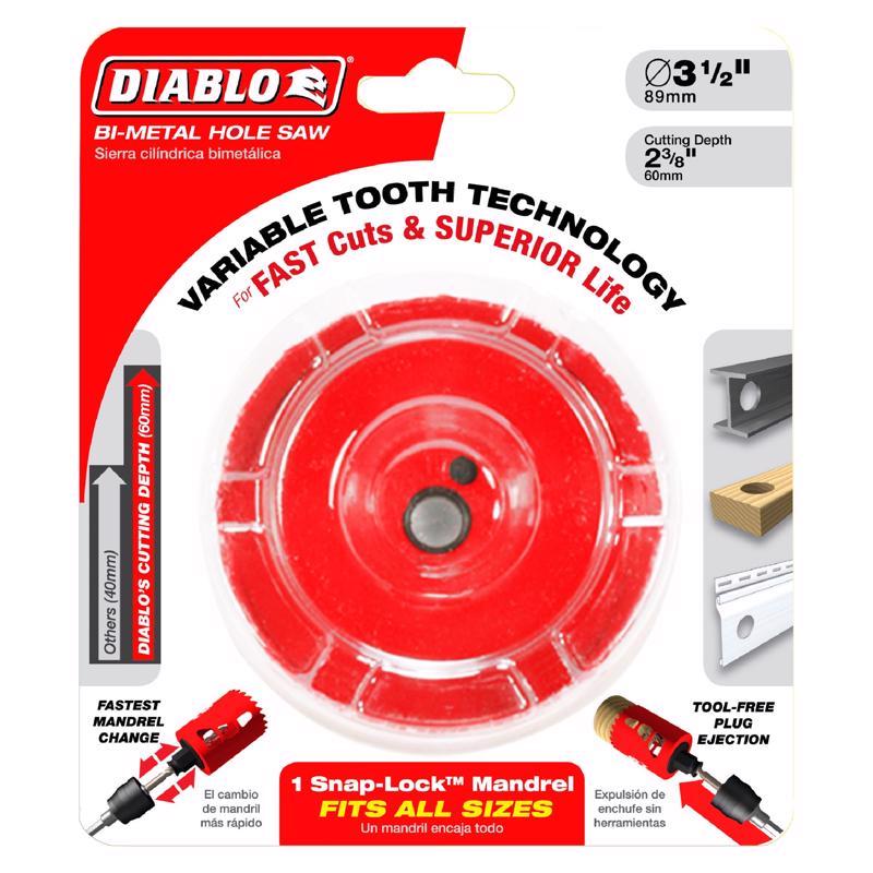 Diablo Snap-Lock Plus 3-1/4 in. Bi-Metal 2-3/8 in. L Hole Saw