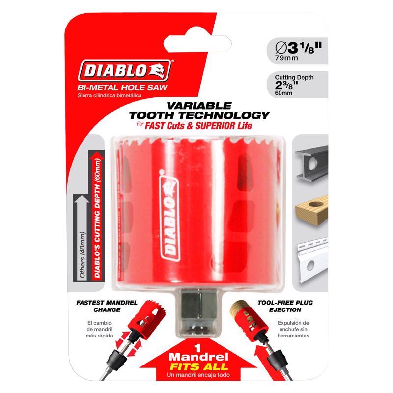 Diablo Snap-Lock Plus 3 in. Bi-Metal 2-3/8 in. L Hole Saw