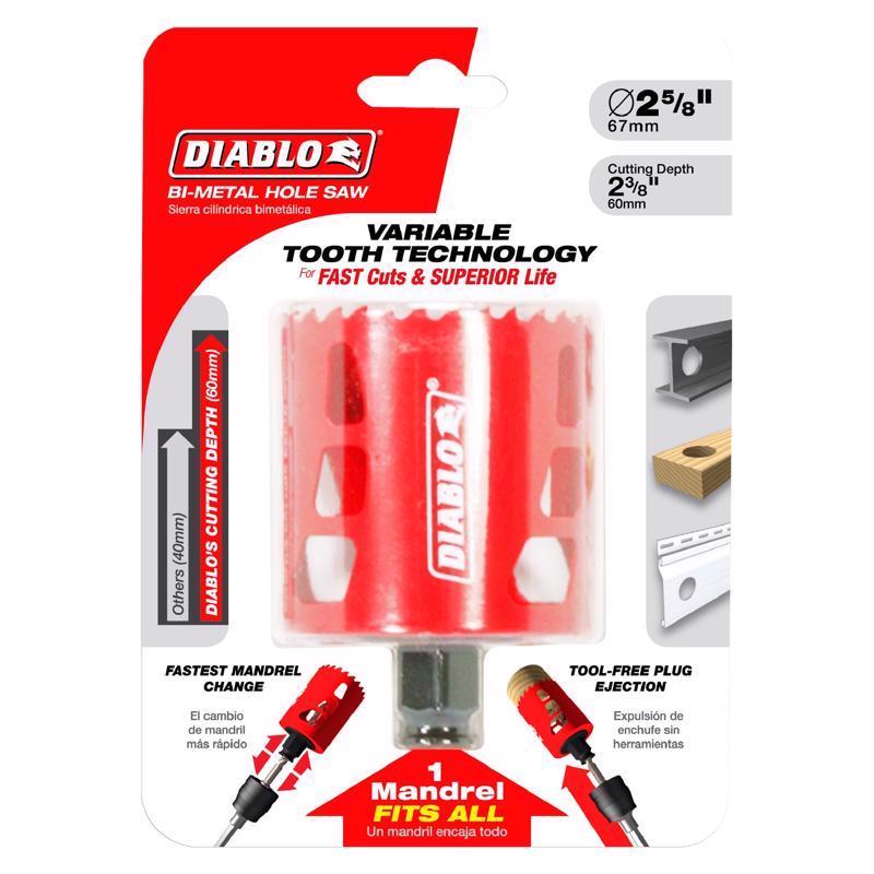 Diablo Snap-Lock Plus 2-5/8 in. Bi-Metal 2-3/8 in. L Hole Saw