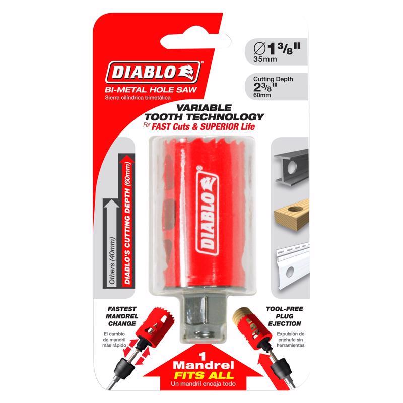 Diablo Snap-Lock Plus 1-3/8 in. Bi-Metal 2-3/8 in. L Hole Saw