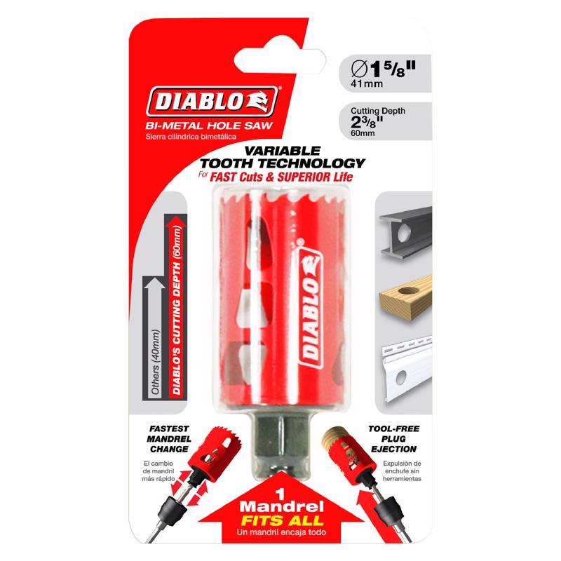 Diablo Snap-Lock Plus 1-5/8 in. Bi-Metal 2-3/8 in. L Hole Saw