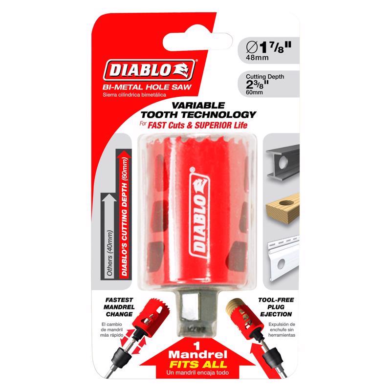 Diablo Snap-Lock Plus 1-7/8 in. Bi-Metal 2-3/8 in. L Hole Saw