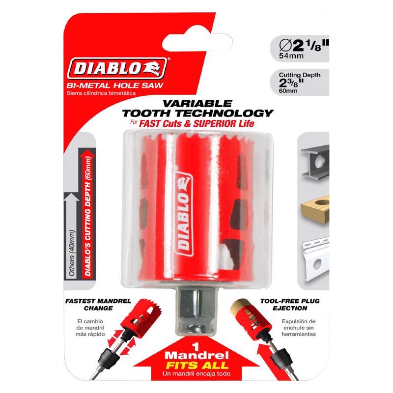 Diablo Snap-Lock Plus 2-1/8 in. Bi-Metal 2-3/8 in. L Hole Saw