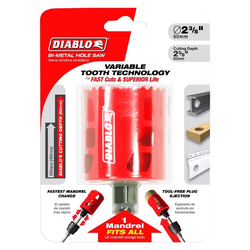 Diablo Snap-Lock Plus 2-3/8 in. Bi-Metal 2-3/8 in. L Hole Saw