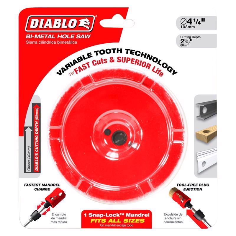 Diablo Snap-Lock Plus 4-1/8 in. Bi-Metal 2-3/8 in. L Hole Saw