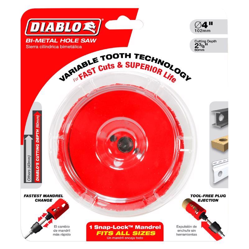 Diablo Snap-Lock Plus 3-5/8 in. Bi-Metal 2-3/8 in. L Hole Saw