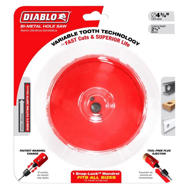 Diablo Snap-Lock Plus 4-1/2 in. Bi-Metal 2-3/8 in. L Hole Saw