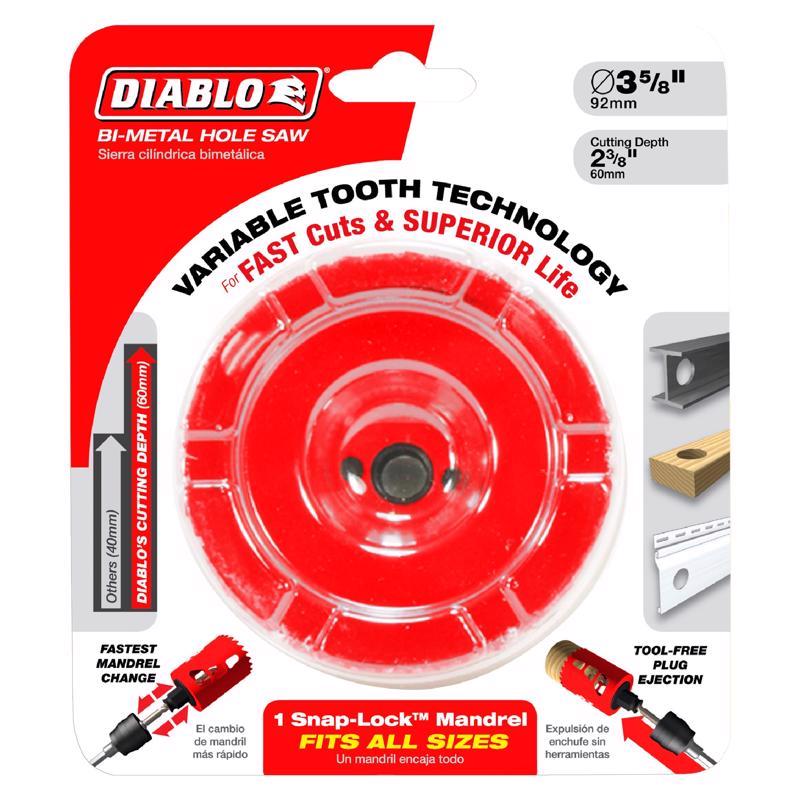 Diablo Snap-Lock Plus 4 in. Bi-Metal 2-3/8 in. L Hole Saw