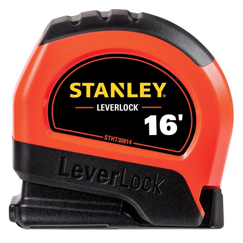 Stanley LeverLock 16 ft. L X 0.75 in. W Compact Tape Measure