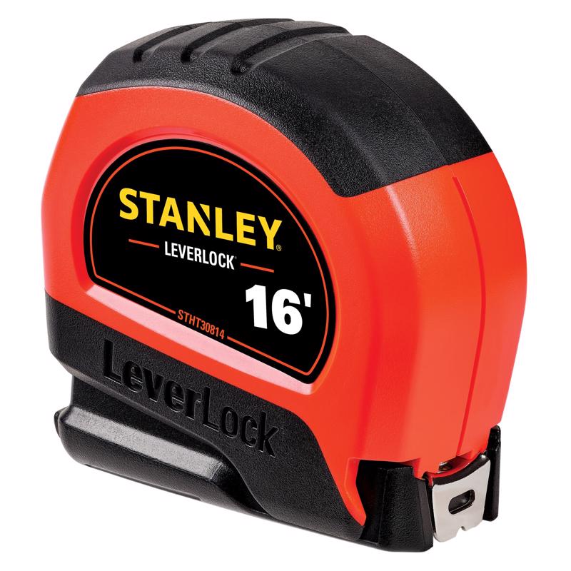 Stanley LeverLock 16 ft. L X 0.75 in. W Compact Tape Measure