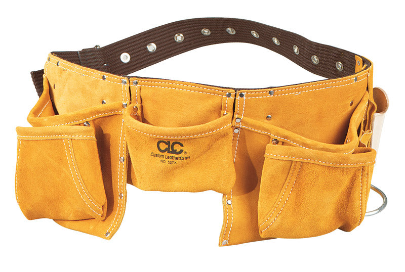 CLC Heavy Duty 12 pocket Leather/Suede Work Apron Brown