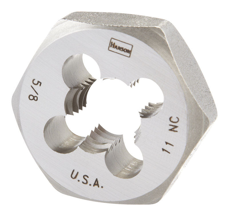 Irwin Hanson High Carbon Steel SAE Hexagon Die 5/8 in.