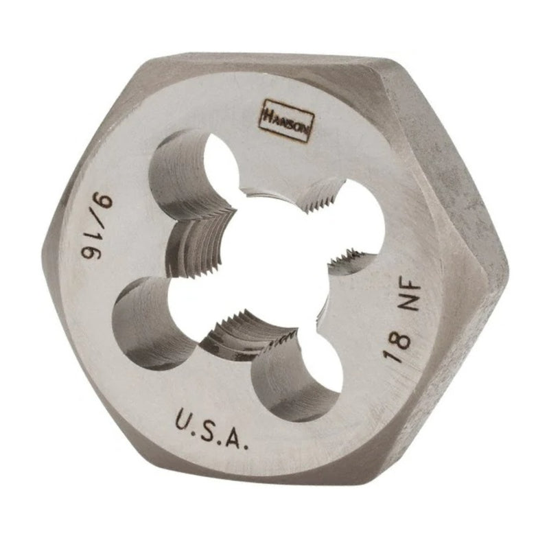 Irwin Hanson High Carbon Steel SAE Hexagon Die 9/16 in.