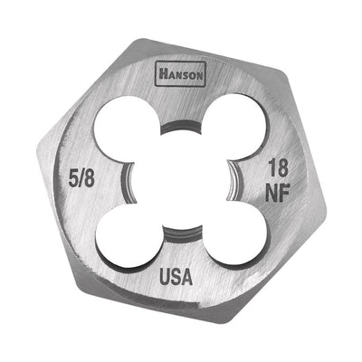 Irwin Hanson High Carbon Steel SAE Hexagon Die 5/8 in.