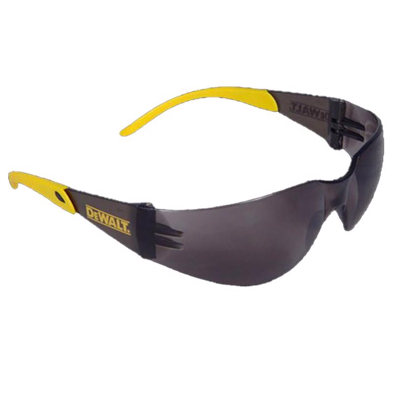 DeWalt Protector Anti-Fog Safety Glasses Smoke Lens Black/Yellow Frame