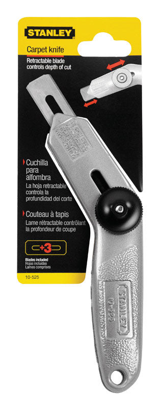 Stanley 6-1/2 in. Retractable Carpet Knife Black/Gray