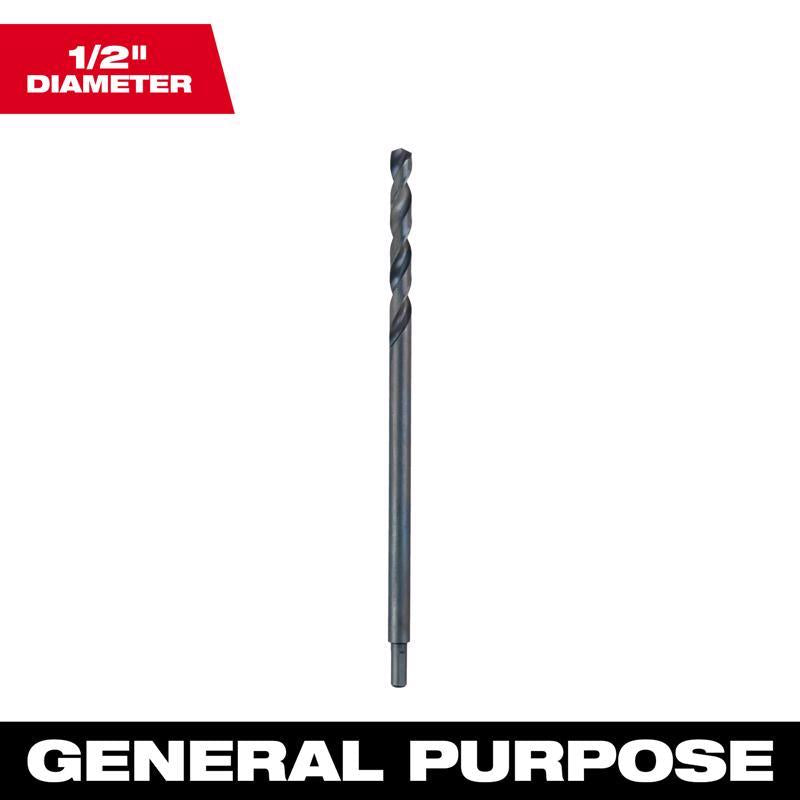 Milwaukee 1/2 in. X 12 in. L Aircraft Length Drill Bit 3-Flat Shank