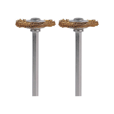 Dremel 3/4 in. X 1.7 in. L Brass Brush 2 pk