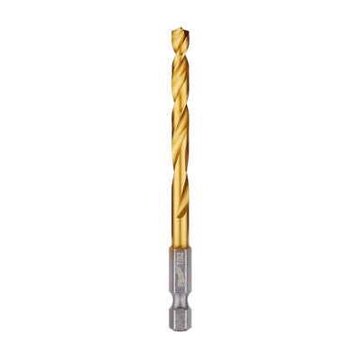 Milwaukee Shockwave 7/32 in. X 4.09 in. L Titanium Red Helix Drill Bit Hex Shank