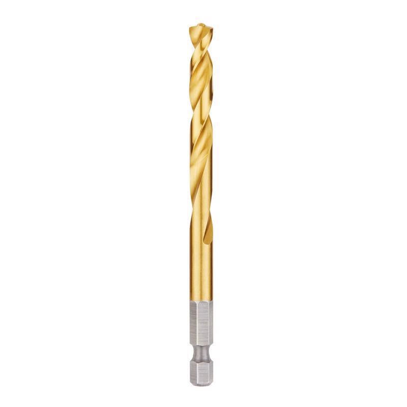 Milwaukee Shockwave 9/32 in. X 4-1/4 in. L Titanium Red Helix Drill Bit Hex Shank