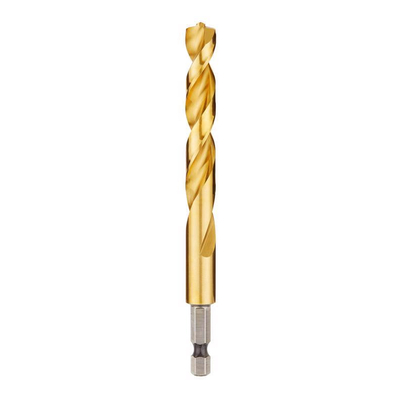 Milwaukee Shockwave 27/64 in. X 4.88 in. L Titanium Red Helix Drill Bit Hex Shank