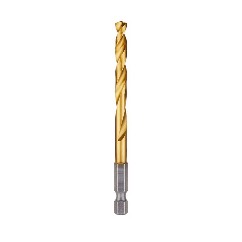 Milwaukee Shockwave 15/64 in. X 4-1/8 in. L Titanium Red Helix Drill Bit Hex Shank