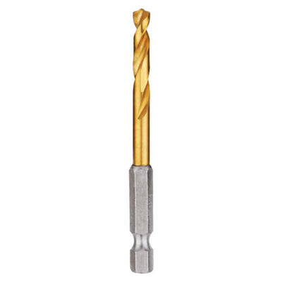 Milwaukee Shockwave 13/64 in. X 3-1/2 in. L Titanium Red Helix Drill Bit Hex Shank