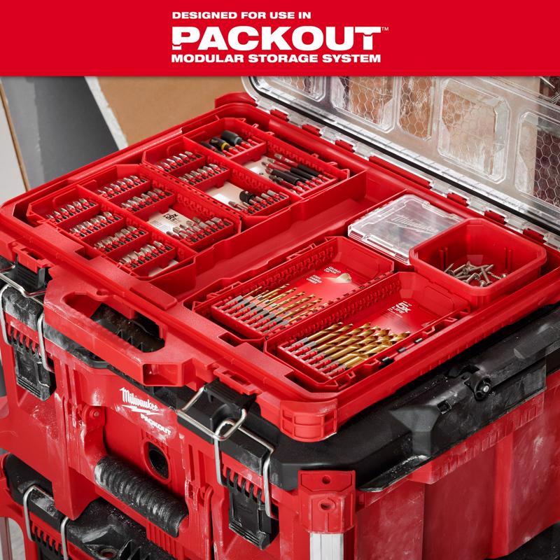 Milwaukee Shockwave Titanium Red Helix Drill Bit Set Hex Shank 29 pc