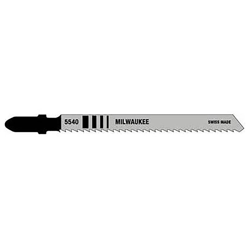 Milwaukee 4 in. High Carbon Steel T-Shank Wood cutting Jig Saw Blade 10 TPI 5 pk