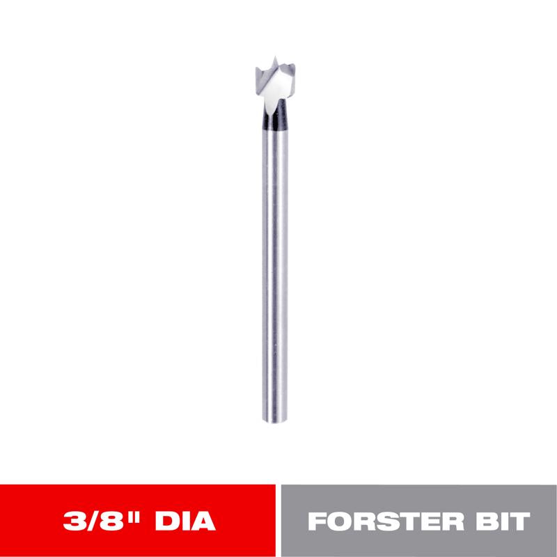 Diablo 3/8 in. X 3-1/2 in. L High Speed Steel Forstner Drill Bit Round Shank