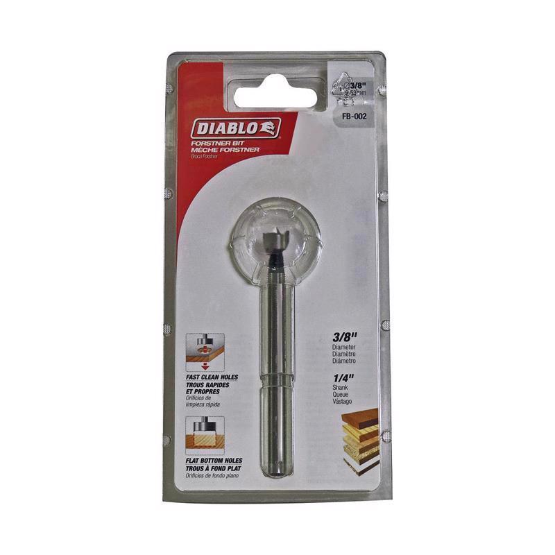 Diablo 3/8 in. X 3-1/2 in. L High Speed Steel Forstner Drill Bit Round Shank