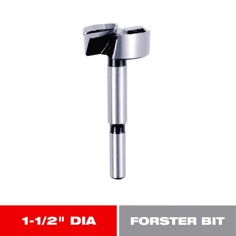 Diablo 1-1/2 in. X 3-1/2 in. L High Speed Steel Forstner Drill Bit Round Shank