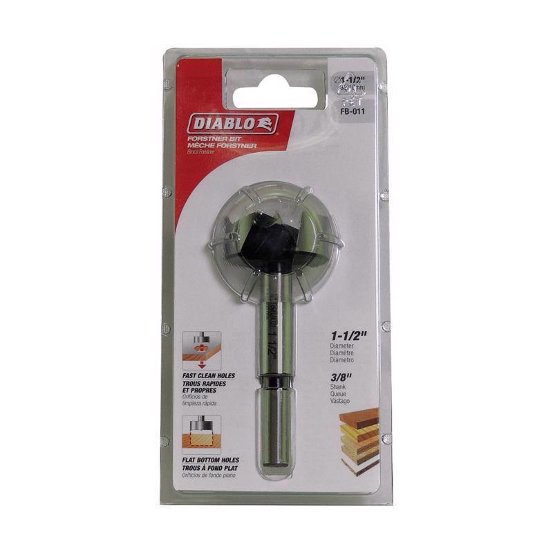 Diablo 1-1/2 in. X 3-1/2 in. L High Speed Steel Forstner Drill Bit Round Shank