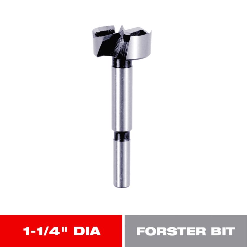 Diablo 1-1/4 in. X 3-1/2 in. L High Speed Steel Forstner Drill Bit Round Shank