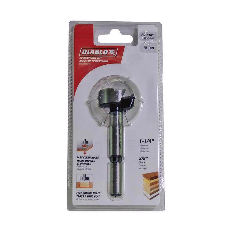 Diablo 1-1/4 in. X 3-1/2 in. L High Speed Steel Forstner Drill Bit Round Shank