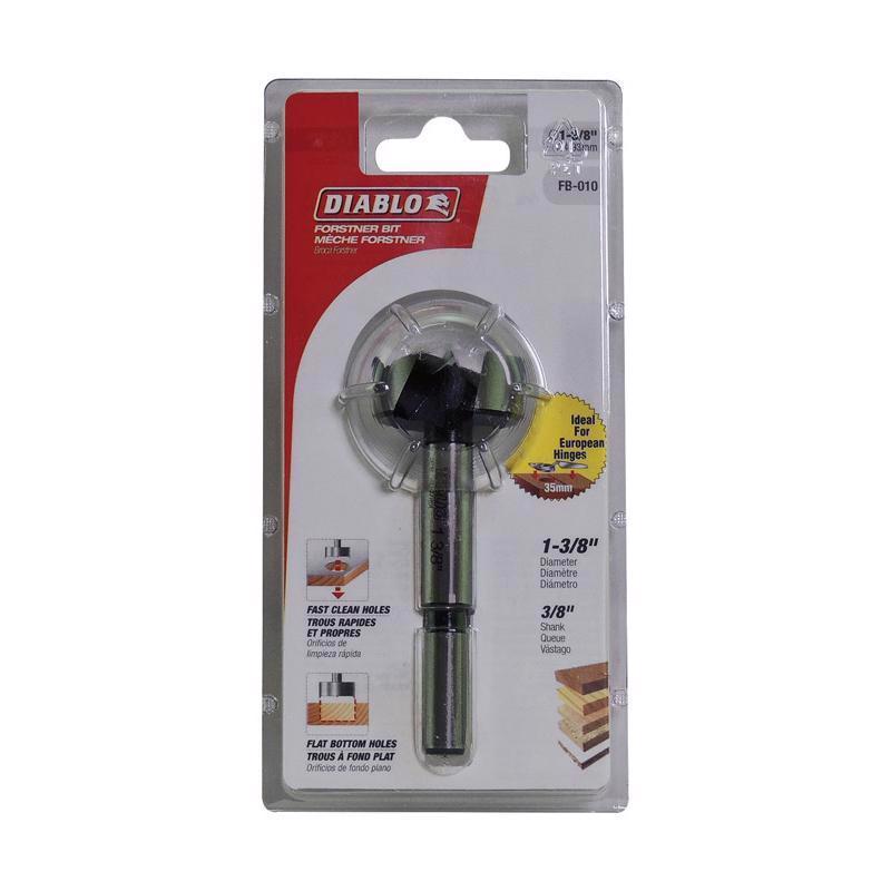 Diablo 1-3/8 in. X 3-1/2 in. L High Speed Steel Forstner Drill Bit Round Shank