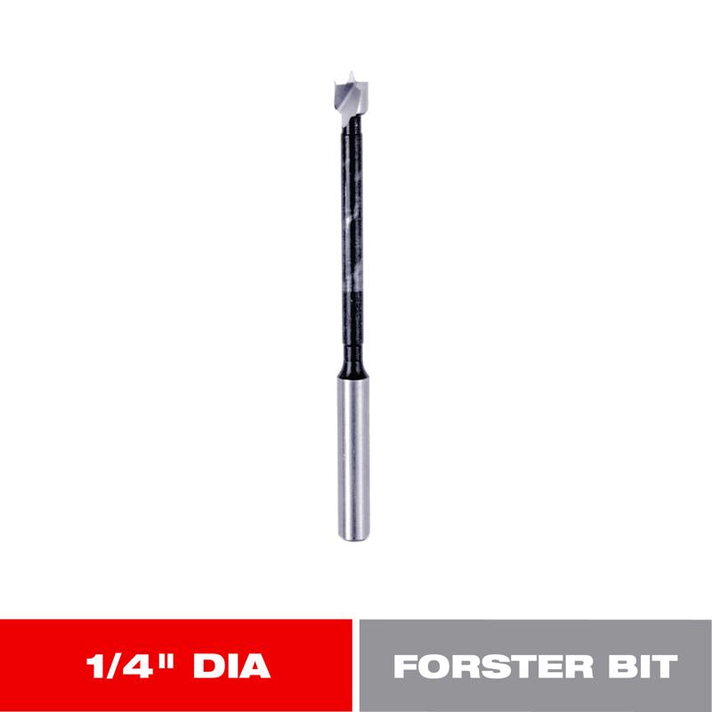 Diablo 1/4 in. X 3-1/2 in. L High Speed Steel Forstner Drill Bit Round Shank