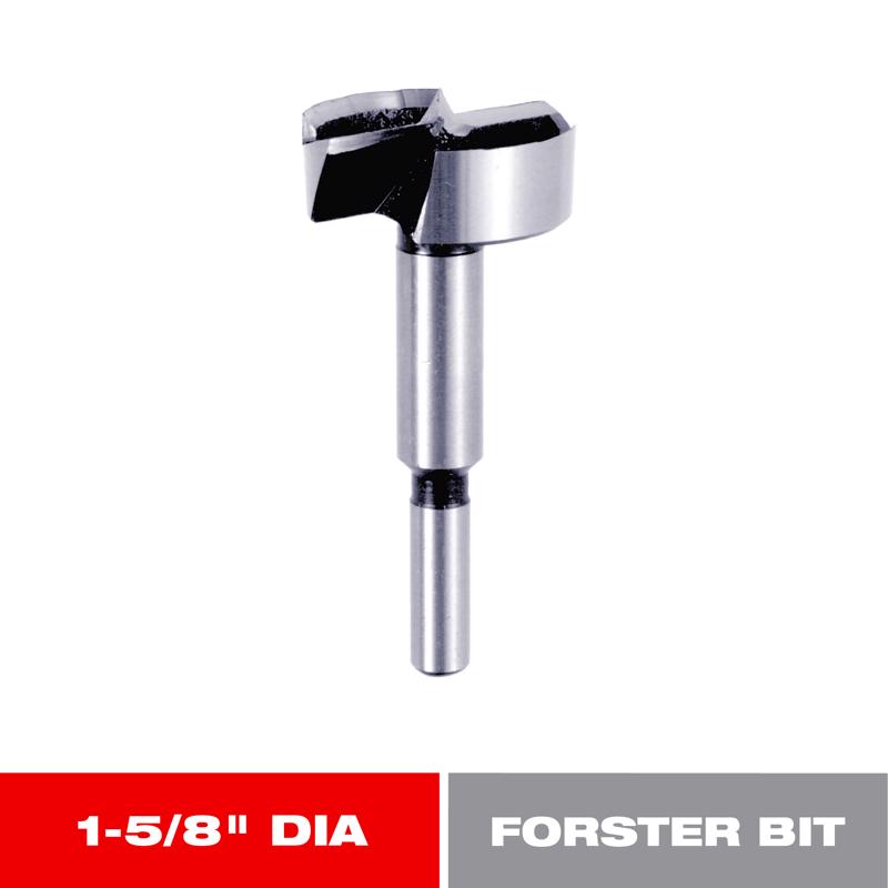 Diablo 1-5/8 in. X 3-1/2 in. L High Speed Steel Forstner Drill Bit Round Shank