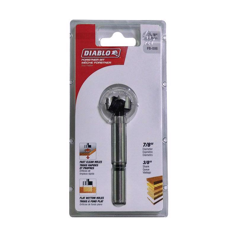 Diablo 7/8 in. X 3-1/2 in. L High Speed Steel Forstner Drill Bit Round Shank